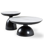 Столик журнальный круглый на черном металлическом основании Сharacter варинант исполнения - 3 | Loft Concept в Рязани