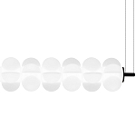 Светодиодный подвесной светильник линейный с белым воздушным плафоном Glowing Cloud варинант исполнения - 4 | Loft Concept в Рязани