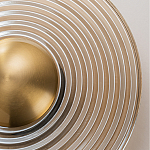 Бра с янтарным стеклянным диском и золотистыми акцентами Savio Glass Disc варинант исполнения - 5 | Loft Concept в Рязани