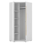 Шкаф угловой с белым глянцевым фасадом Grace of Furniture варинант исполнения - 2 | Loft Concept в Рязани