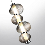 Подвесной светильник с 4-мя рифлеными стеклянными шарами Marcelh Light варинант исполнения - 5 | Loft Concept в Рязани