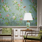 Настольная лампа голубая с изображением птиц Slip Away варинант исполнения - 5 | Loft Concept в Рязани