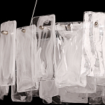 Люстра круглая с подвесными прямоугольными пластинами из стекла Glacier Panels варинант исполнения - 6 | Loft Concept в Рязани