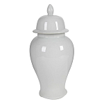 Ваза белая с крышкой однотонная Chinoiserie Ceramics варинант исполнения - 8 | Loft Concept в Рязани