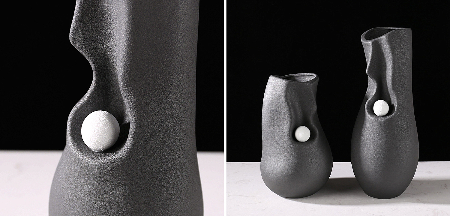 Ваза Molecule Collection Rhea Black Vase Ваза Molecule Collection Rhea Black Vase - Loft-Concept в Рязани