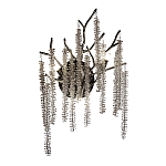 Бра на ветвистым серебрянном каркасе со стеклянными подвесами Raceme варинант исполнения - 1 | Loft Concept в Рязани