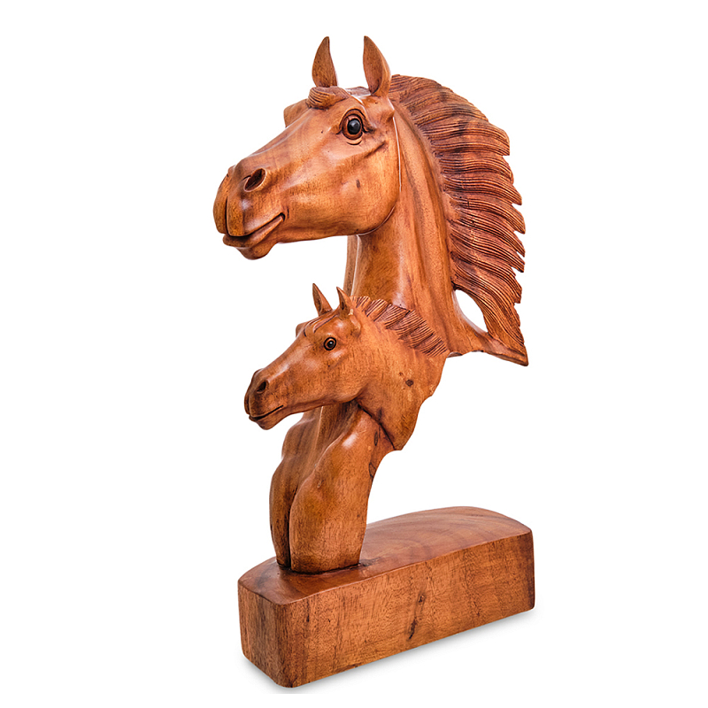 Статуэтка деревянная в виде головы лошади Horse of the World Коричневый Статуэтка деревянная в виде головы лошади Horse of the World Коричневый в Рязани | Loft Concept