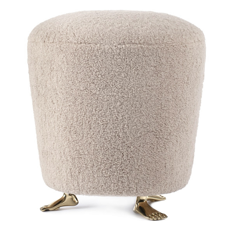 Пуф Foot Stool Бежевый Латунь Пуф Foot Stool Бежевый Латунь в Рязани | Loft Concept