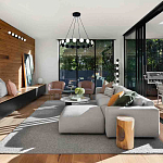 Бра с 6-ю круглыми плафонами на черном основании Maxine Light варинант исполнения - 3 | Loft Concept в Рязани