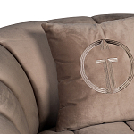 Дизайнерское кресло мягкое из серого велюра Serenity варинант исполнения - 2 | Loft Concept в Рязани