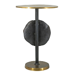 Столик приставной с абстрактным основанием и акцентом в виде золотистого диска Heavenly Space варинант исполнения - 2 | Loft Concept в Рязани