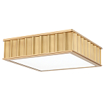 Потолочный светильник квадратный с гофрированным латунным абажуром Millennium варинант исполнения - 2 | Loft Concept в Рязани