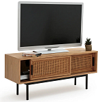 ТВ-тумба из дуба и плетеного ротанга Wicker Chasey TV Stand варинант исполнения - 5 | Loft Concept в Рязани