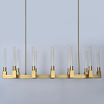 Люстра CANELLE Linear Chandelier 12 Modern Brass варинант исполнения - 2 | Loft Concept в Рязани