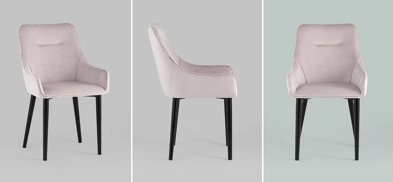 Стул Joan Chair Светло-Розовый Велюр Стул Joan Chair Светло-Розовый Велюр - Loft-Concept в Рязани