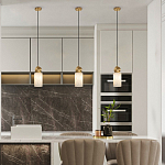 Подвесной светильник светодиодный с цилиндрическим плафоном Stone Helios варинант исполнения - 6 | Loft Concept в Рязани