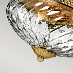 Потолочный светильник цвета латунь с прозрачным рифленым плафоном в форме чаши Hinkley варинант исполнения - 3 | Loft Concept в Рязани