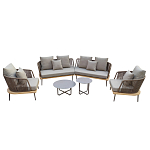 Диван садовый угловой Counter серый варинант исполнения - 3 | Loft Concept в Рязани