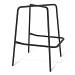 Барный стул со спинкой и подлокотниками на 4-х металлических ножках Douglas Rhombus Черный Велюр варинант исполнения - 5 | Loft Concept в Рязани