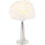 Настольная лампа с перьями Plumage White Table Lamp варинант исполнения - 1 | Loft Concept в Рязани