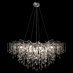 Люстра подвесная с прозрачными стеклянными подвесками в форме капель Диаметр 100 см Droplet Chandelier варинант исполнения - 13 | Loft Concept в Рязани