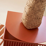 Оранжевый приставной стол из металла Lattice варинант исполнения - 6 | Loft Concept в Рязани