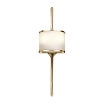 Бра вертикальное с белым полукруглым плафоном и длинным стержнем S Kichler варинант исполнения - 7 | Loft Concept в Рязани