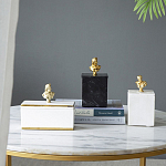 Мраморная шкатулка с бюстом из металла KELLY WEARSTLER варинант исполнения - 9 | Loft Concept в Рязани