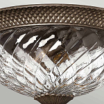 Потолочный светильник с чашеобразным плафоном из толстого волнообразного стекла и широким узорчатым основанием Hinkley варинант исполнения - 3 | Loft Concept в Рязани