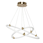 Люстра подвесная с двумя пересекающимися белыми светодиоидными кольцами Luke Lampco Tracer Lamp варинант исполнения - 2 | Loft Concept в Рязани