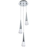 Подвесной светильник капли Acrylic Droplet Trio Chrome Hanging Lamp варинант исполнения - 2 | Loft Concept в Рязани
