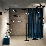 Торшер с поворотным плафоном Aracea Black Floor Lamp варинант исполнения - 8 | Loft Concept в Рязани