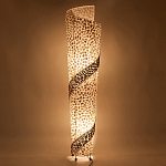 Торшер из перламутра на металлическом каркасе Indonesian Spiral 2 варинант исполнения - 4 | Loft Concept в Рязани