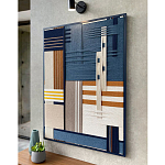 Панно из шнура Синяя геометрическая абстракция wall panel line Blue варинант исполнения - 2 | Loft Concept в Рязани