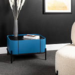 Тумба прикроватная чёрно-голубая с  ящиком Blue Cabinet варинант исполнения - 5 | Loft Concept в Рязани