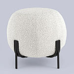 Пуф в ткани букле молочного цвета Pikelet варинант исполнения - 2 | Loft Concept в Рязани