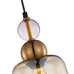 Подвесной светильник со стеклянным плафоном янтарного цвета Prestige варинант исполнения - 3 | Loft Concept в Рязани