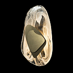 Бра овальное из стекла с золотым элементом Flow Texture  варинант исполнения - 7 | Loft Concept в Рязани