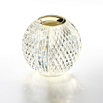 Настольная лампа с прозрачным шарообразным плафоном на цилиндрической подставке Crystal Globule варинант исполнения - 4 | Loft Concept в Рязани