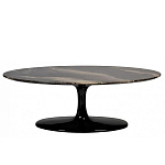 Стол журнальный овальный с столешницей из искусственного мрамора Alonso Gloss варинант исполнения - 1 | Loft Concept в Рязани