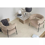 Кресло полукруглое мягкое с буклированной обивкой Armchair with Boucle Upholstery варинант исполнения - 5 | Loft Concept в Рязани