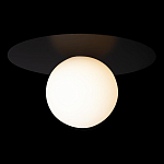 Потолочный светильник с белым шарообразным плафоном и черным круглым основанием Matisse варинант исполнения - 1 | Loft Concept в Рязани
