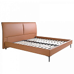 Кровать двуспальная коричневая из экокожи Modern Look варинант исполнения - 2 | Loft Concept в Рязани