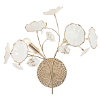 Бра с белыми лепестками из керамики и прозрачными хрустальными цветками Wintery flovers варинант исполнения - 1 | Loft Concept в Рязани