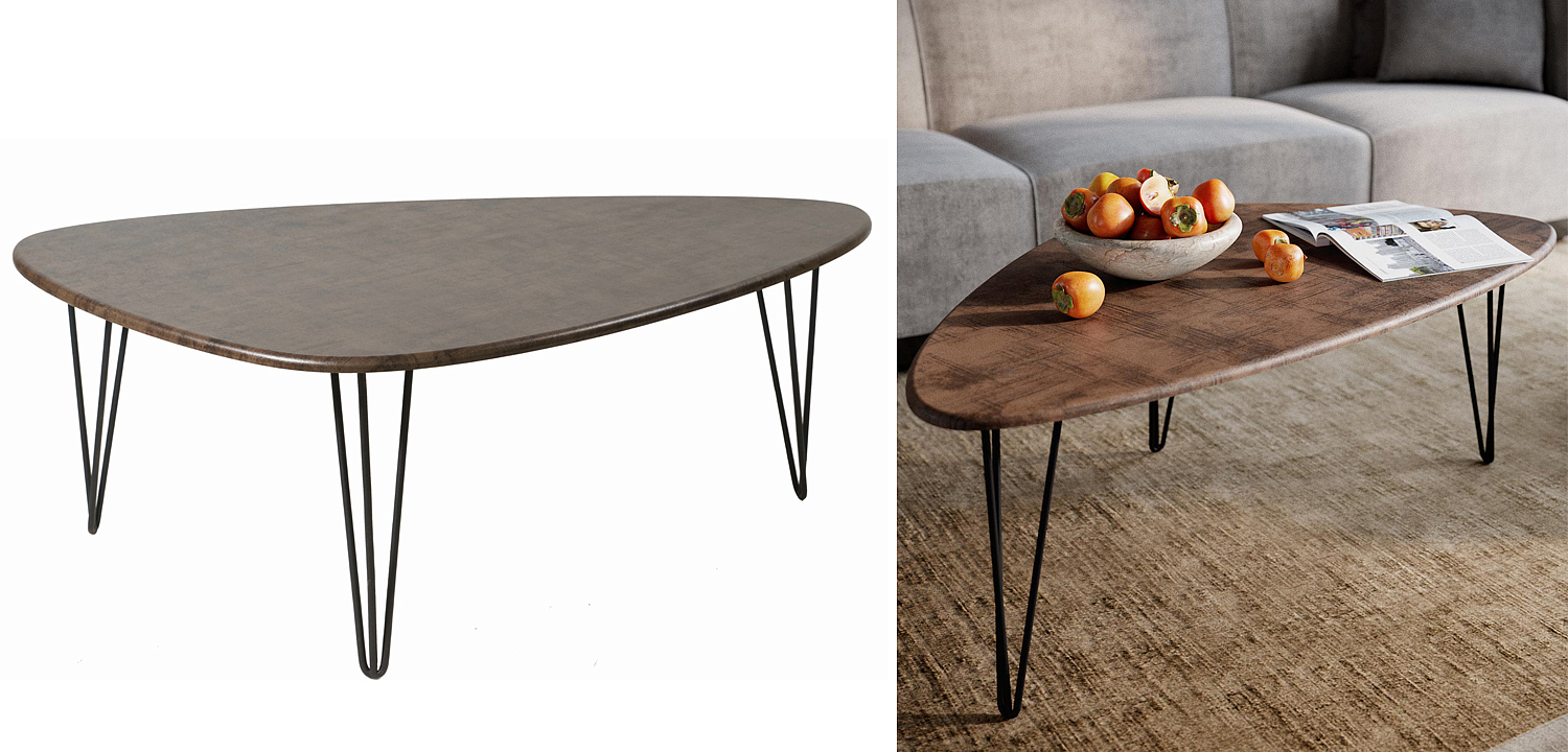 Кофейный стол Dorian Coffee Table brown Кофейный стол Dorian Coffee Table brown - Loft-Concept в Рязани
