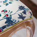 Банкетка из массива бука с цветочным принтом Beige Chinoiserie Garden Banquette варинант исполнения - 3 | Loft Concept в Рязани