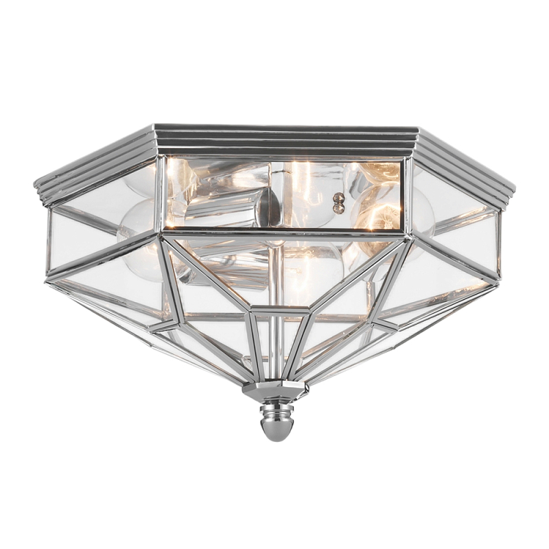 Потолочный светильник Zeil E27X3 Хром Бронза Прозрачный в Рязани | Loft Concept 