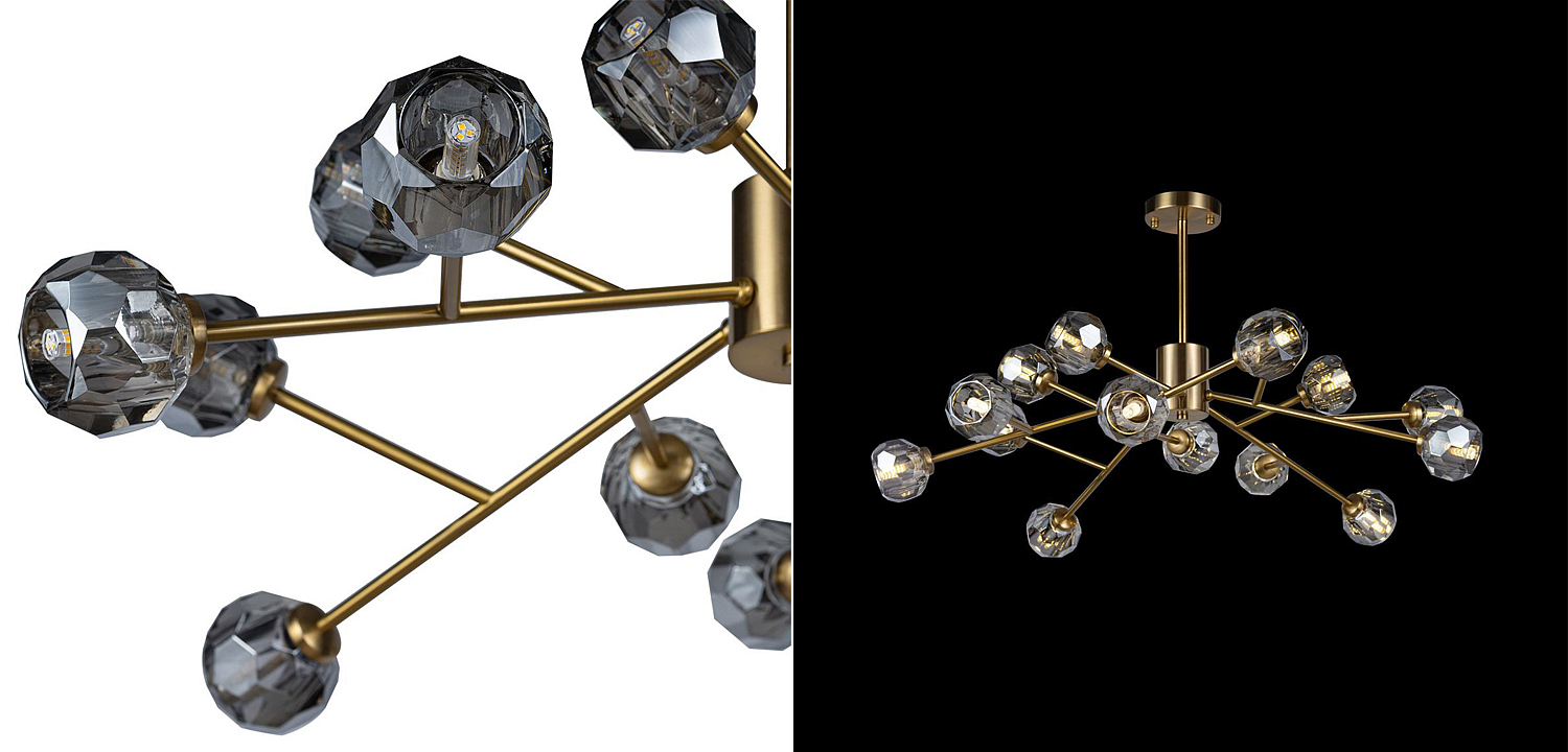 Люстра RH Boule De Cristal smoky 15 Люстра RH Boule De Cristal smoky 15 - Loft-Concept в Рязани