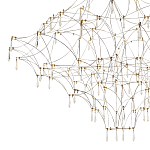 Люстра с тонким металлическим каркасом цвета хром Quasar варинант исполнения - 3 | Loft Concept в Рязани