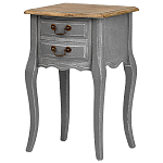 Прикроватная тумба из массива березы серая Grey Montmartre Provence Bedside Table варинант исполнения - 1 | Loft Concept в Рязани